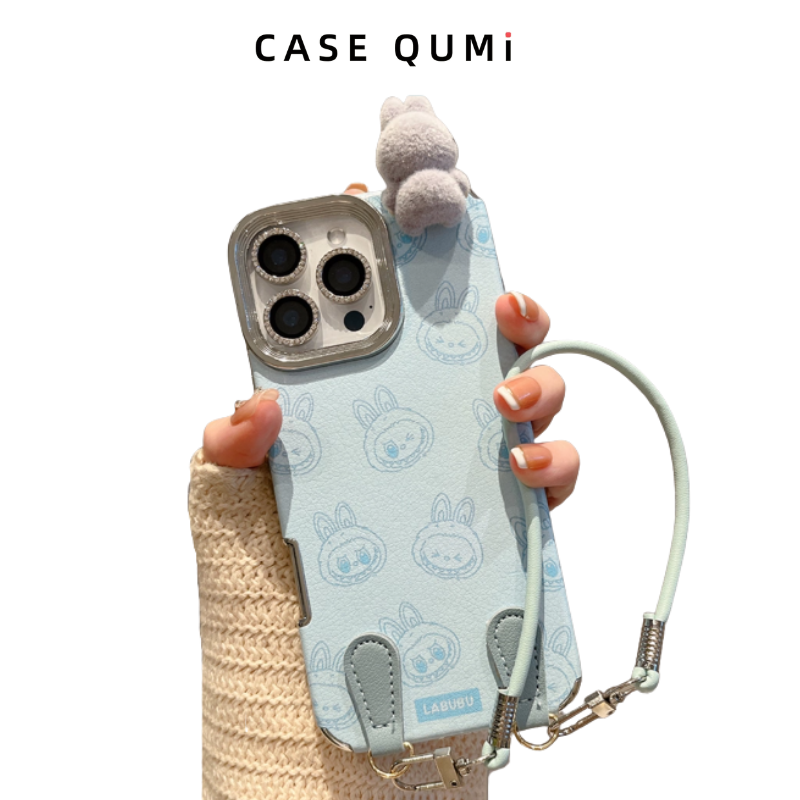 Sevimli Peluş Figür Askılı iPhone Kılıfı
