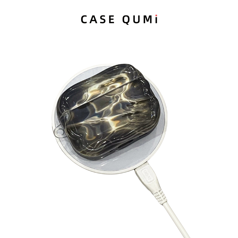 Yarı Saydam Dalgalı Kablosuz Şarj Uyumlu  AirPods Kılıfı