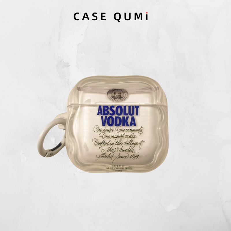 3D Şişe Tasarımlı Şeffaf AirPods Kılıfı