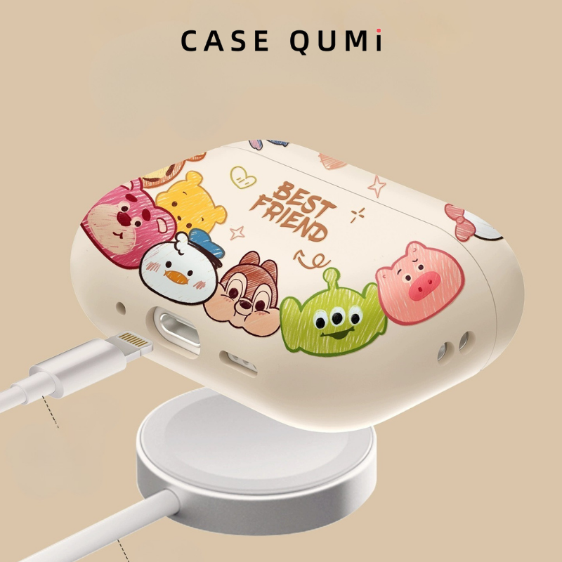 Best Friend Karakter Baskılı Silikon AirPods Kılıfı