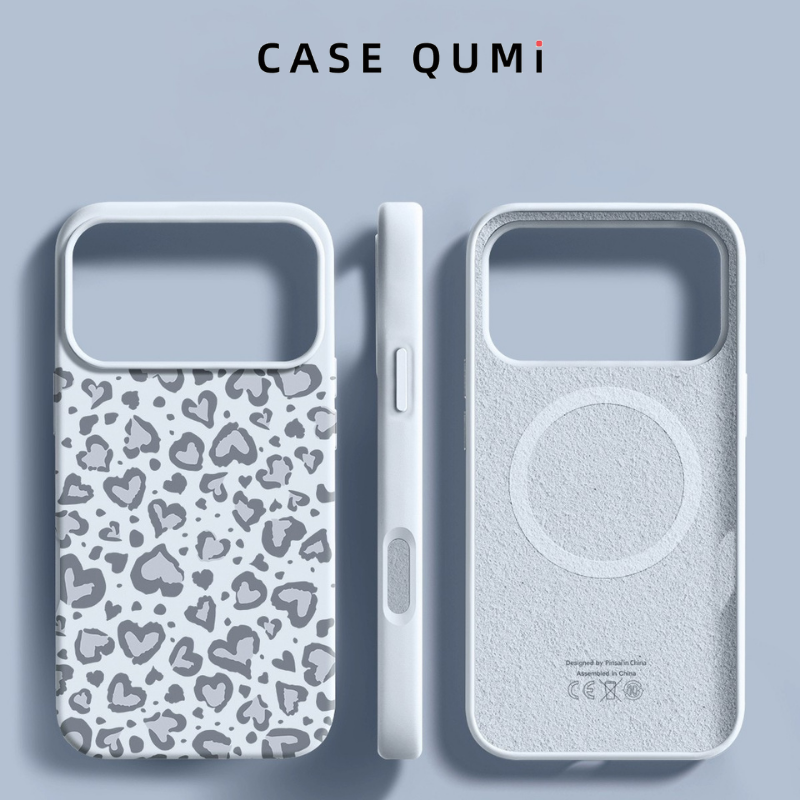 Leopar Desen Magsafe Silikon Koruyucu İphone Kılıfı