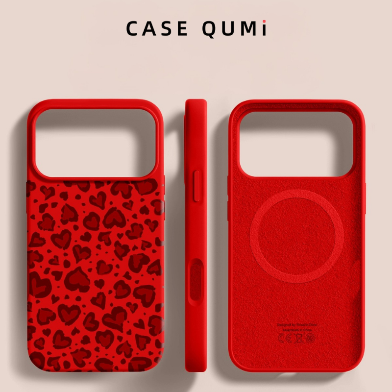 Leopar Desen Magsafe Silikon Koruyucu İphone Kılıfı