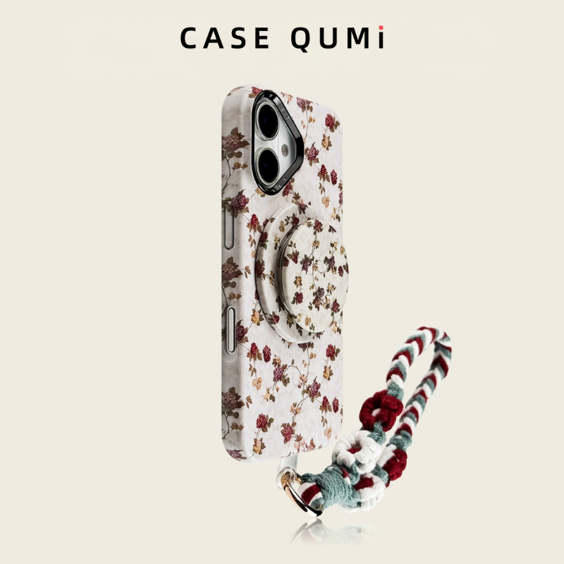 Degrade Pembe-Yeşil Manyetik Stand İphone Kılıfı