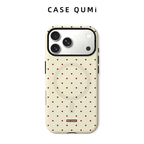 Carcasă pentru iPhone cu design original și buline, albă