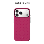 Carcasă pentru iPhone cu design original și buline - roz