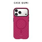 Carcasă pentru iPhone cu design original și buline - roz