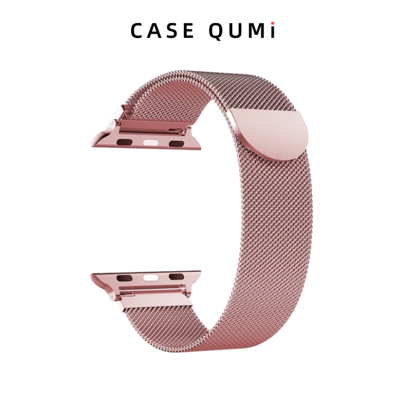 Apple Watch Metal Manyetik Kordon – Oval Toka (Rose)