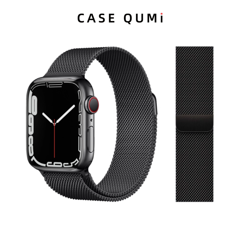 Apple Watch Metal Manyetik Kordon -Milano Loop Siyah