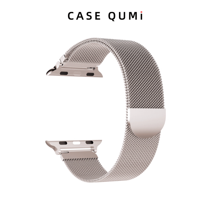 Apple Watch Metal Manyetik Kordon -Oval Toka Starlight