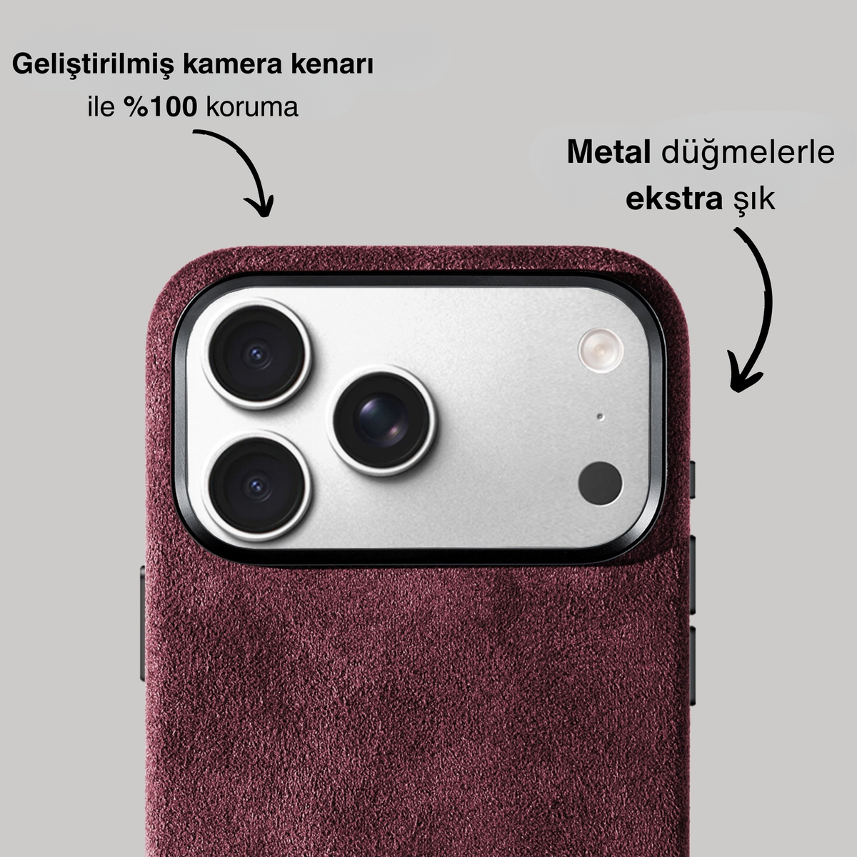 Heltra Alcantara Telefon Kılıfı – Şık ve Dayanıklı Koruma